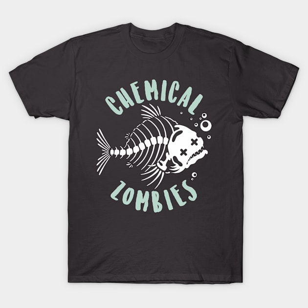 chemical fish zombies T-Shirt by Supertrooper